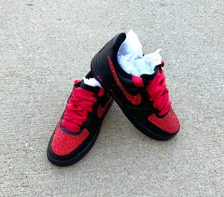 Bling Nike Air Force Ones - Blooming Nuptials