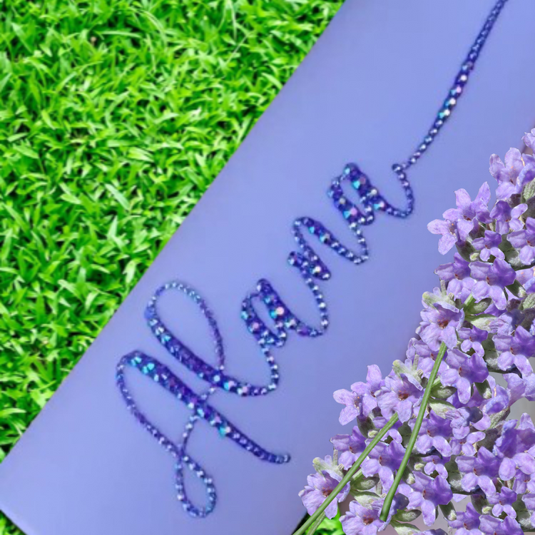 Rhinestone Name or Bride Tumbler with Straw - Blooming Nuptials