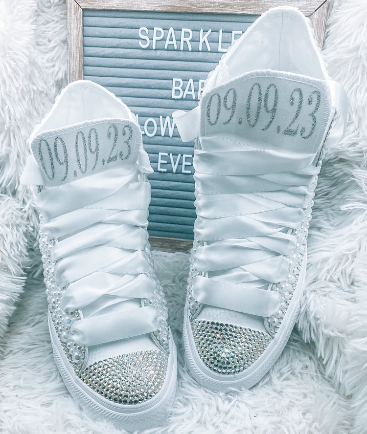 Personalized Hightop Sneakers - Blooming Nuptials