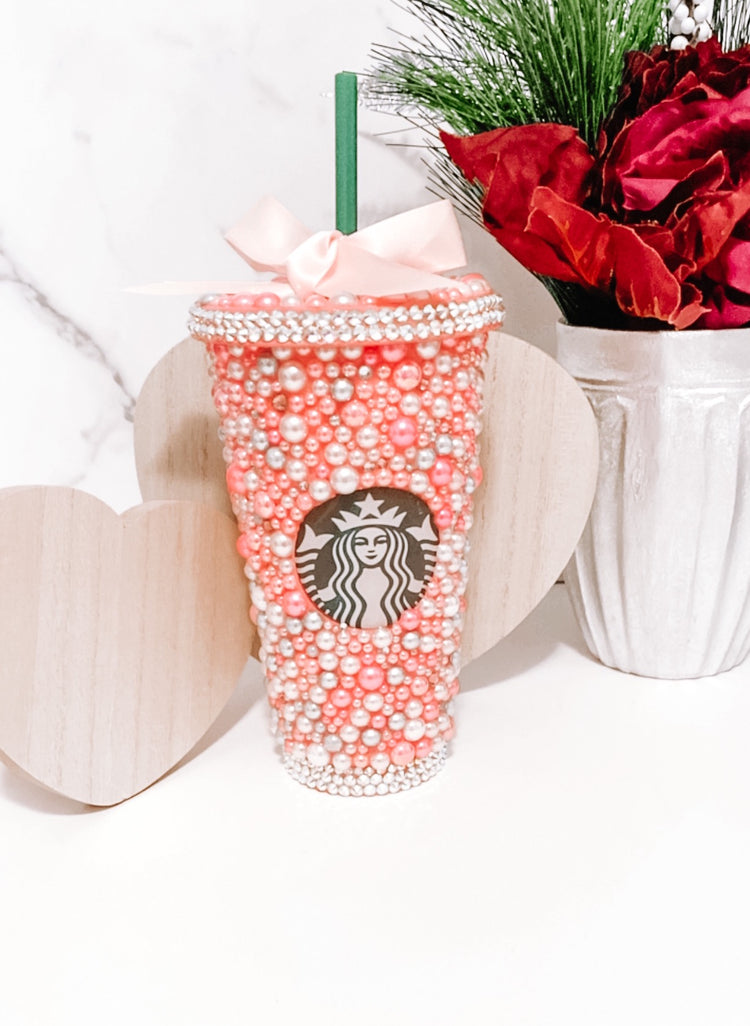 Rhinestone and Pearl Cold Cup - Blooming Nuptials