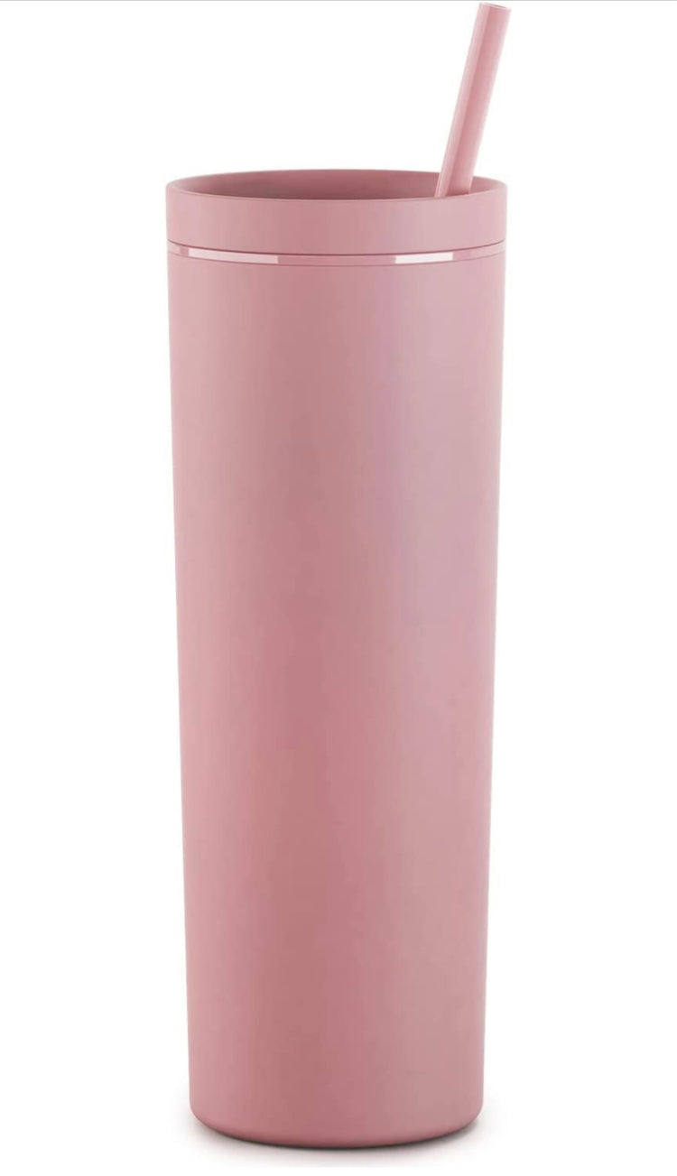 Personalized Tumbler with Straw, Bridesmaid Gift, Custom Tumbler, Acrylic Tumbler 18oz, Bridesmaid Proposal, Personalized Gift - Eluxe Creations
