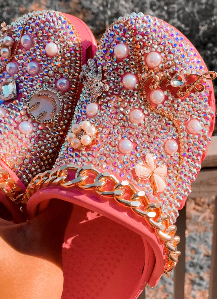 Custom Rhinestone Crocs - Blooming Nuptials