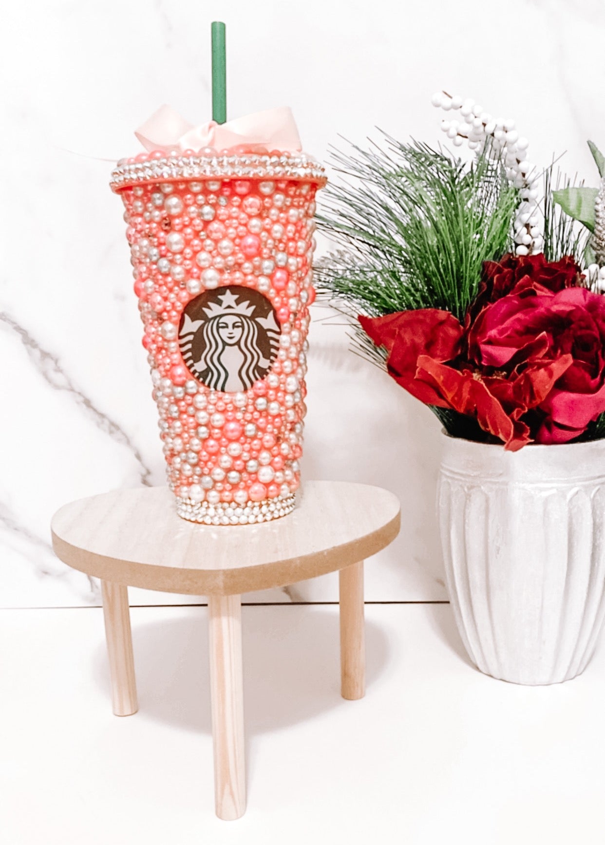 Rhinestone and Pearl Cold Cup - Blooming Nuptials