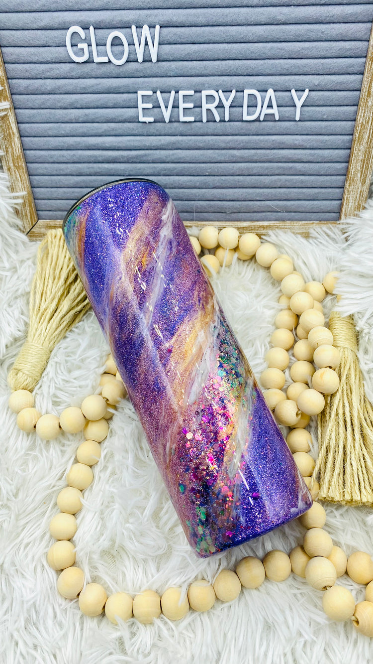 Purple Rain Milky Way Tumbler - Eluxe Creations